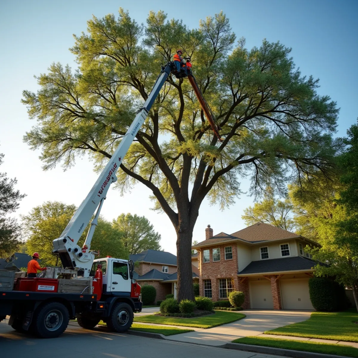 Professional tree removal and stump grinding crane service in Austin TX